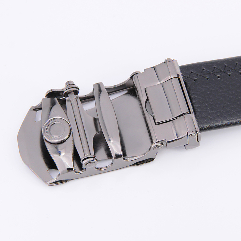 Men's Automatic Buckle Head Real Leather Manufacturers Wholesale Business Leisure Belt Laser Alloy Men's Belt Peter Van Specification drawing