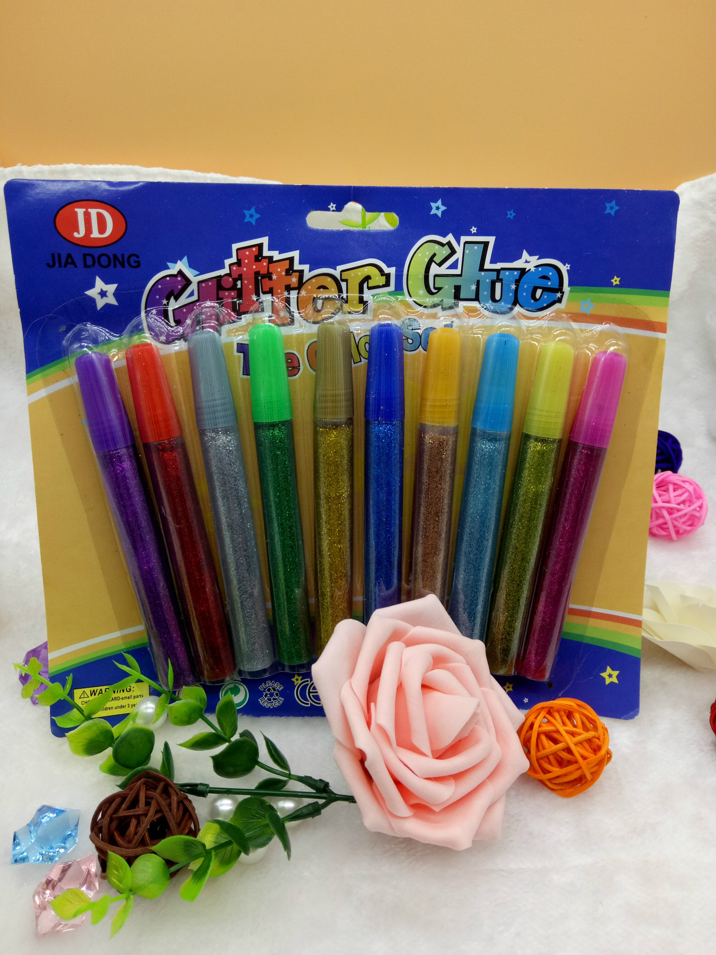 厂家直销15克金粉胶闪光胶环保 空瓶销售可定做自己LOGO安全环保