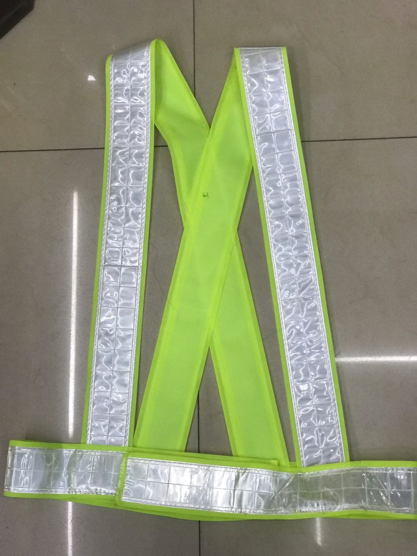 交叉T型晶格反光背心马甲 款式多多可定制