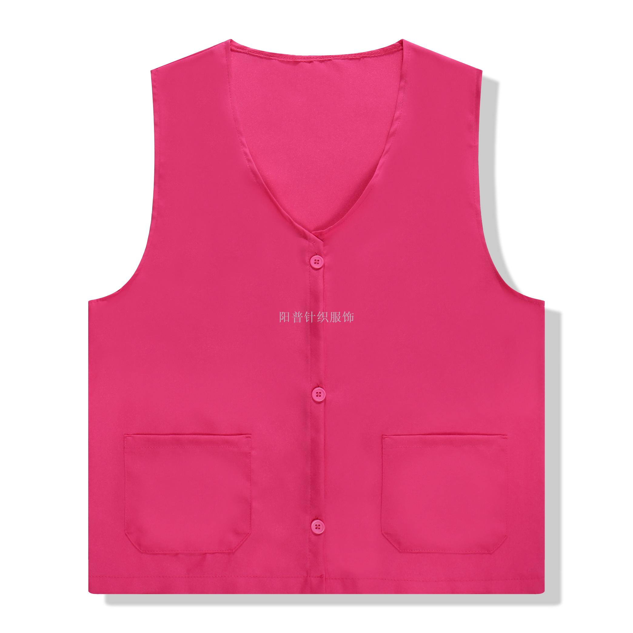 超市卖场收银员红马甲义工绣印logo社团社区活动志愿者马甲产品图