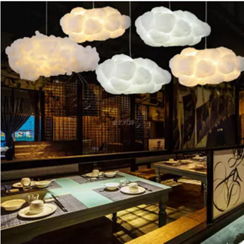 Cotton chandelier creative Art children's room bedroom decor vintage clothing shop white clouds full figure