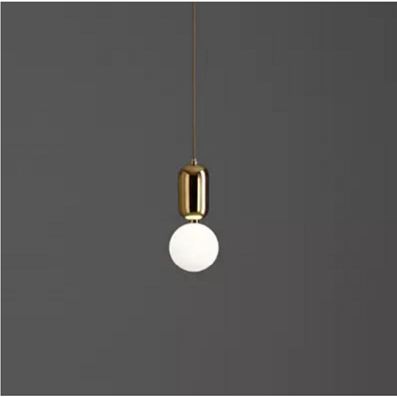 Postmodern glass chandelier bedroom study modern fashion atmospheric chandelier glass shade three-color decorative lights