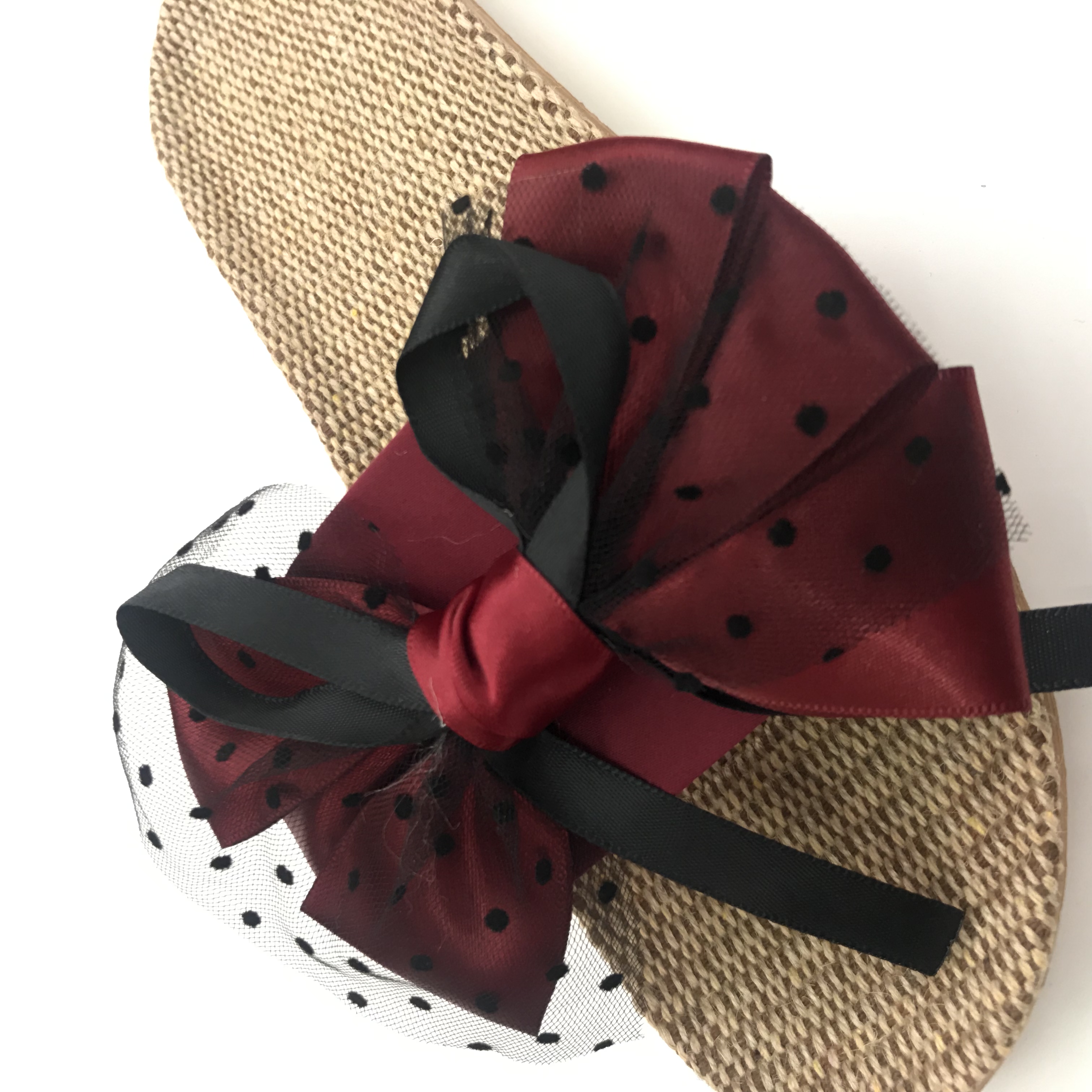 2019新款亚麻拖鞋室内木地板拖鞋 蕾丝蝴蝶结夏季凉拖 夏季拖鞋细节图