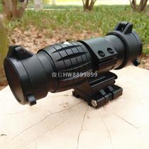 Metal holographic sight side flip pineapple mirror 3 times magnifying mirror, not quick disassembly can side flip