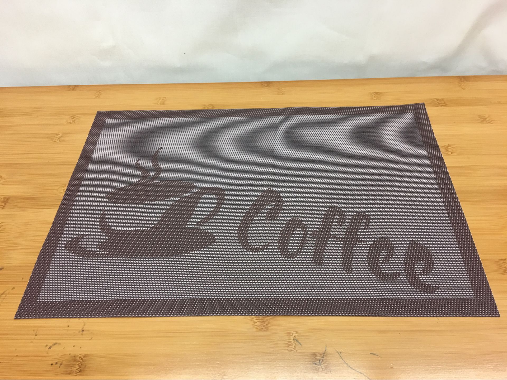 厂家直销环保咖啡杯Coffee餐垫PVC特斯林餐垫 高档餐厅餐垫细节图