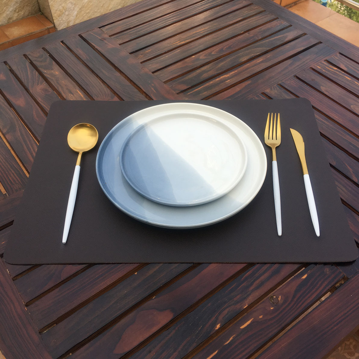 Leather Pu Cushion Waterproof Oil Insulation Restaurant Hotel Plate Cushion Cup Cushion Table Mat Specification drawing