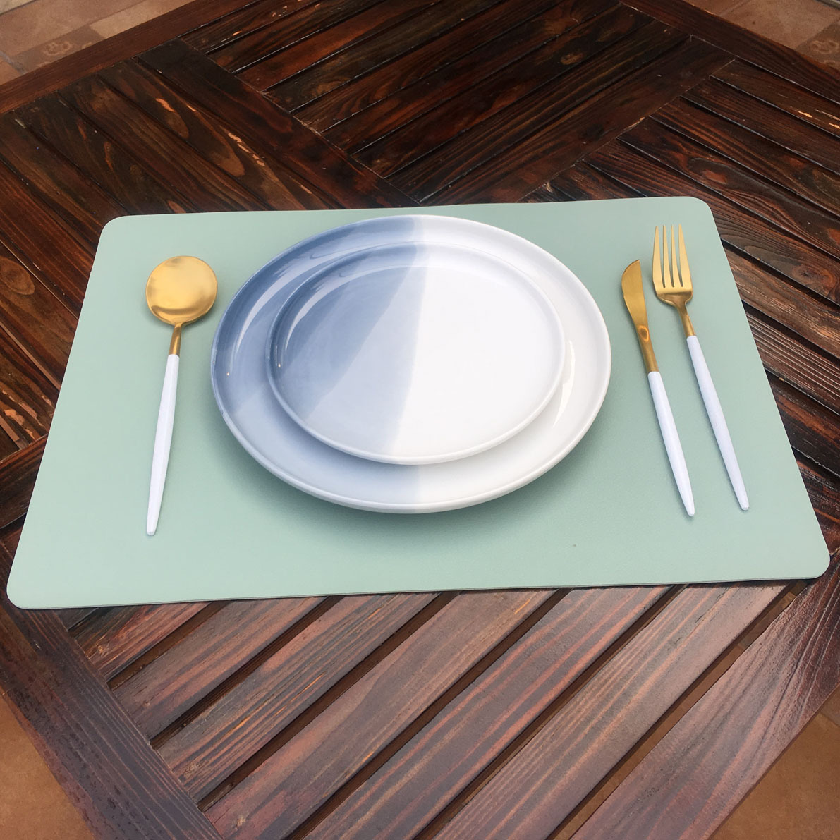 Leather Pu Cushion Waterproof Oil Insulation Restaurant Hotel Plate Cushion Cup Cushion Table Mat details Picture