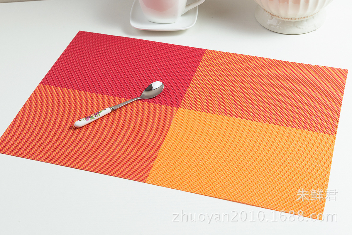 Grid Pvc Teslin Eco-Friendly Placemat Insulated Placemat Cup Placemat Bowl Placemat Table Mat Specification drawing