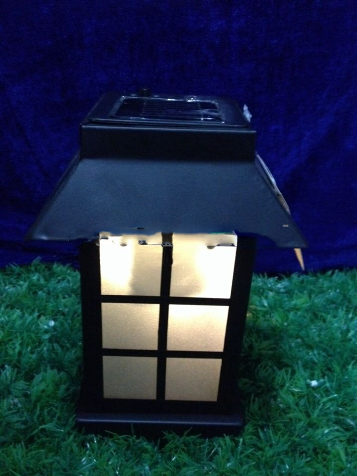 Solar iron lanterns LED hanging lights lawn yard decoration square lights