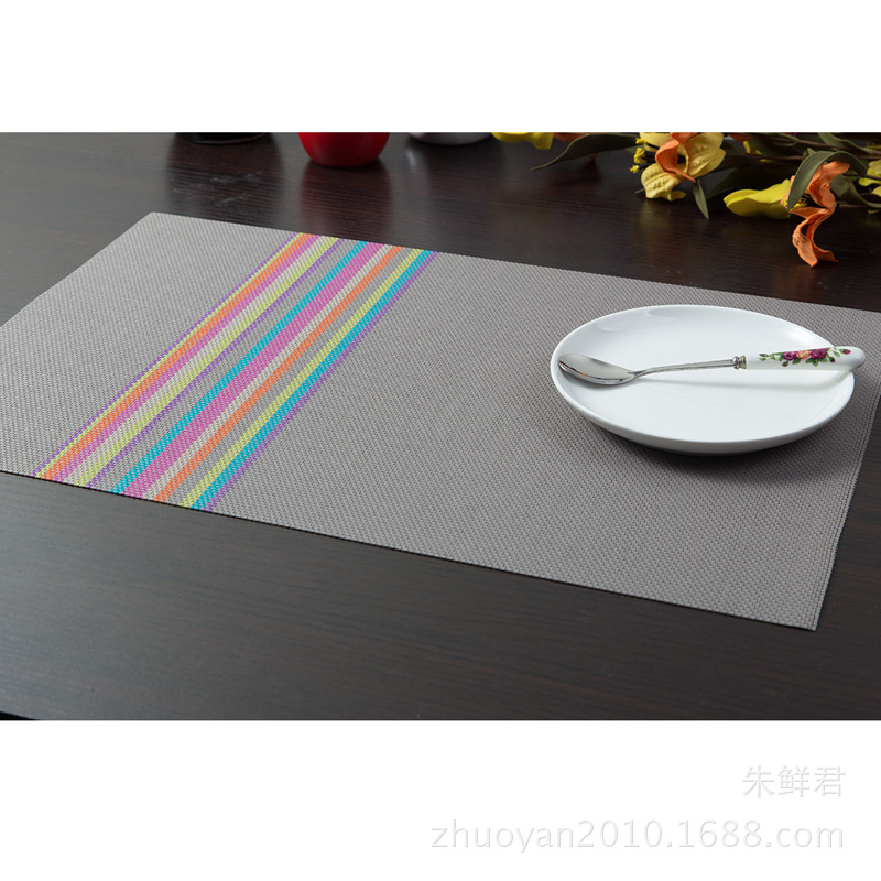 Manufacturers Direct Rainbow Bar Placemat Gray Insulated Placemat