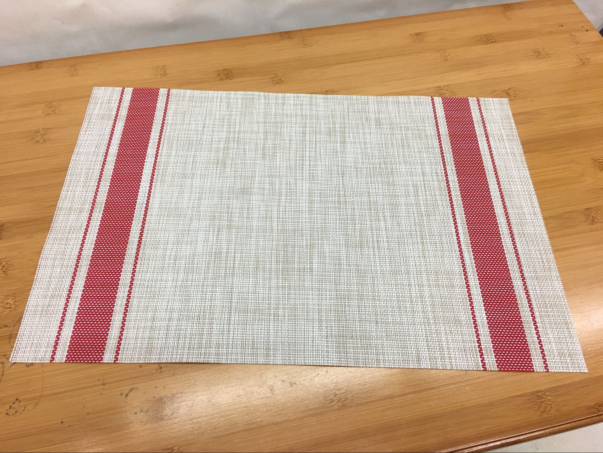 Manufacturers Direct Stripe Environmental Protection Placemat European Pvc Western Food Heat Insulation Mat Japanese Simple Table Mat Cup Mat Bowl Mat Specification drawing