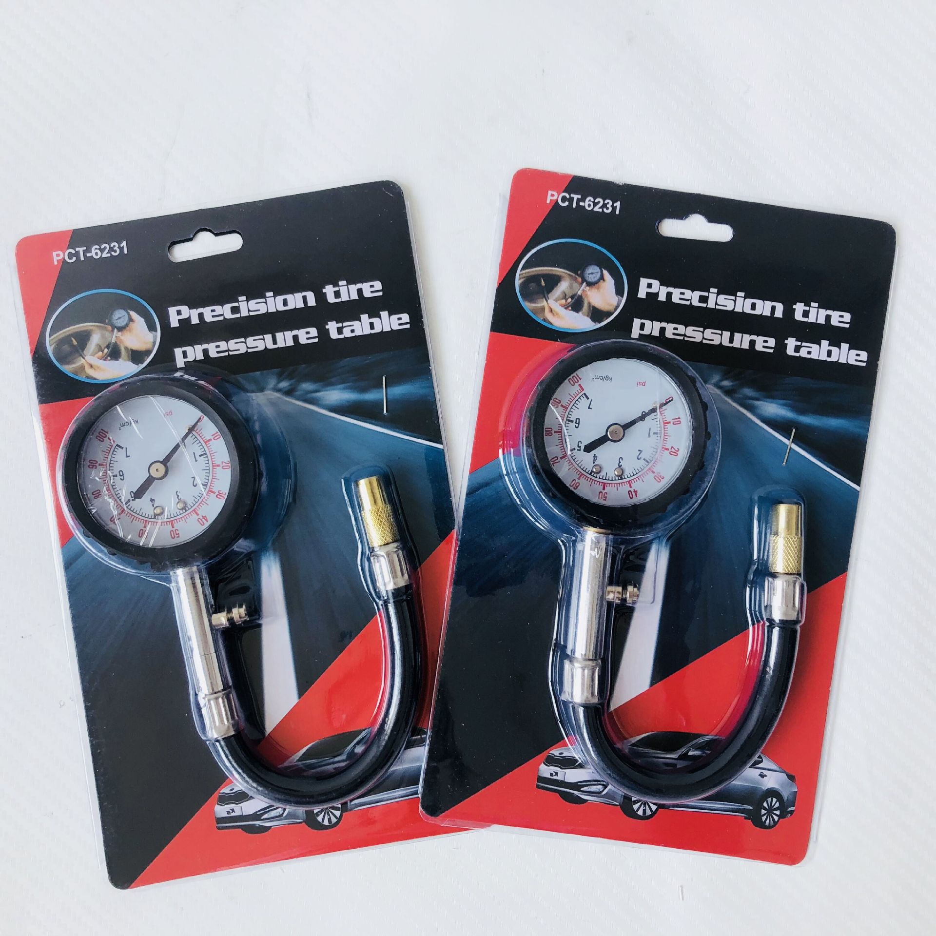 Automotive hose tire pressure gauge, automotive tire pressure gauge, high-precision measurement tool for tire pressure, automotive tire pressure gauge with deflation
