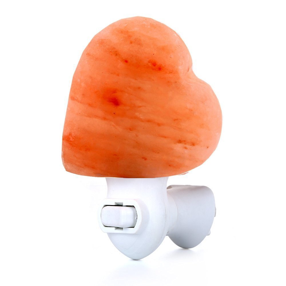 Night lamp Himalayan rock salt stone lamp bedside lamp heart-shaped wall lamp