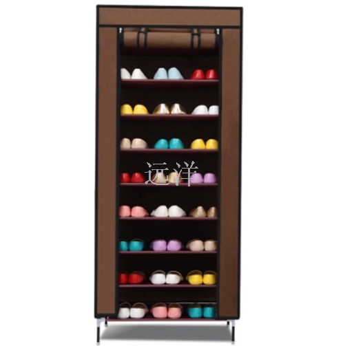 十层九格简易鞋柜 简易多层鞋柜置物 多功能收纳鞋柜产品图