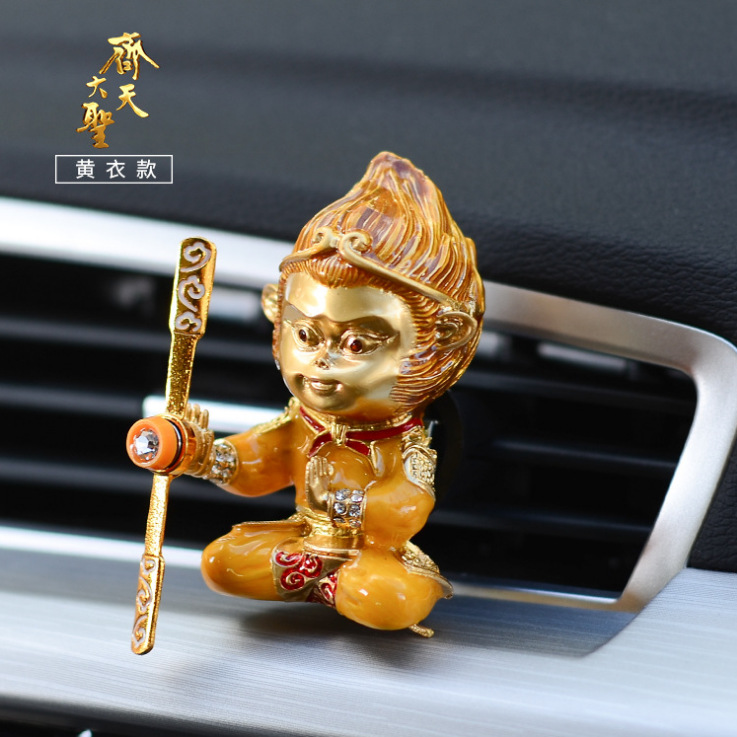 齐天大圣车载出风口香薰 合金镶钻孙悟空香膏 至尊宝汽车风口香水产品图