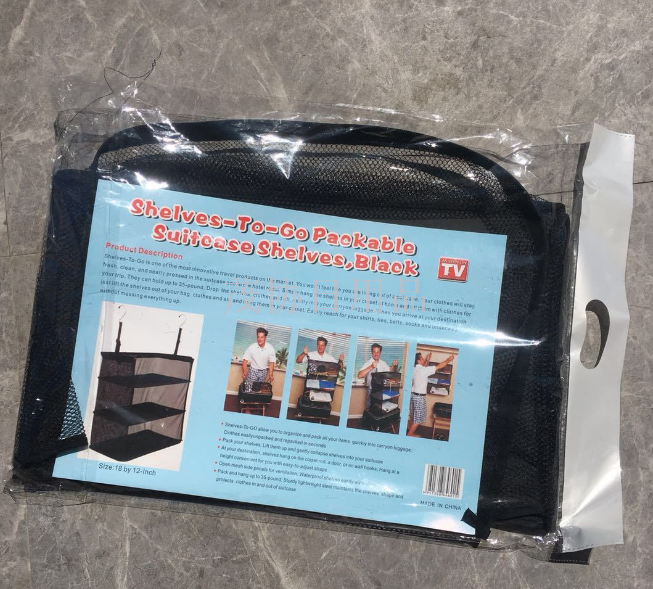 أكياس شباك محمولة على ثلاثة طوابق من طراز Suitcase Shiles Black مخصصة فقط الخارجية الخارجية الخارجية details Picture