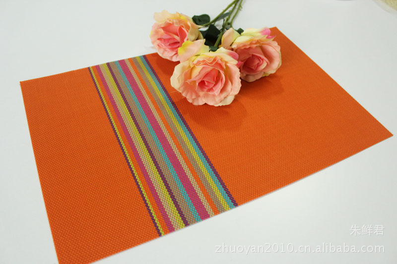 Manufacturers Direct Sales Of Pvc Teslin Placemat Rainbow Bar Hotel Placemat, High-End Restaurant Placemat