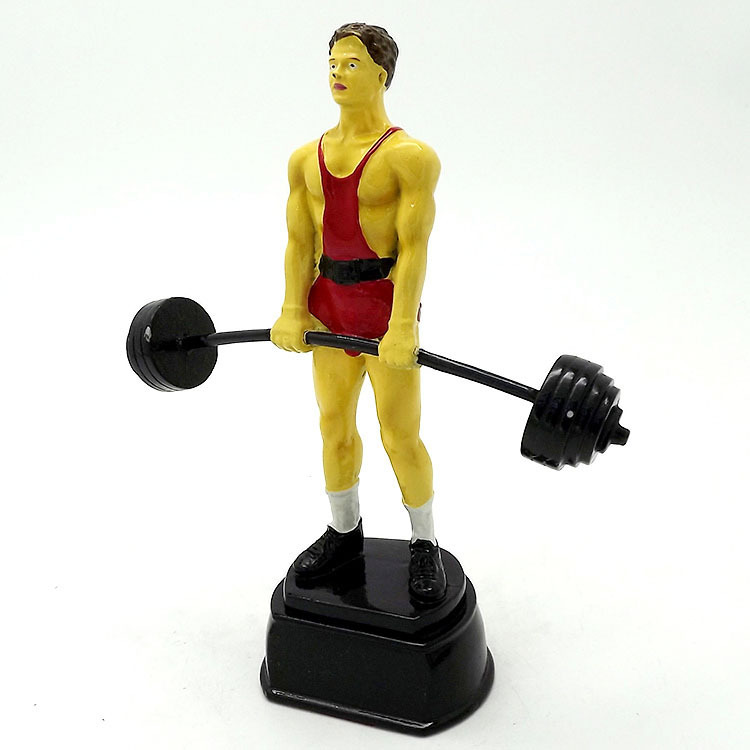 Factory direct sales of weightlifting handicrafts, souvenirs, resin trophies, sports event award prizes, and decorative items HX2457 Specification drawing