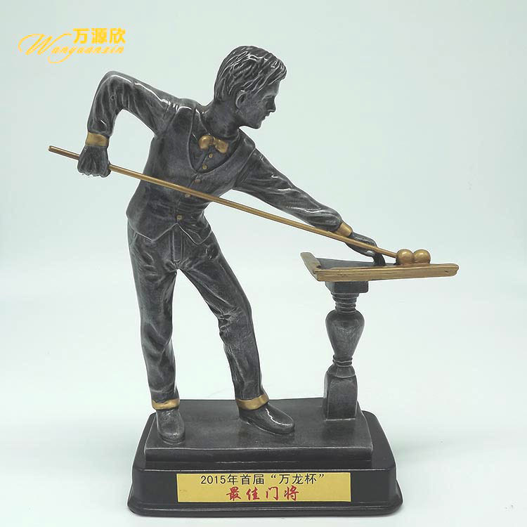 Resin billiards commemorative trophies, decorative ornaments, craft gifts, sports award prizes full figure