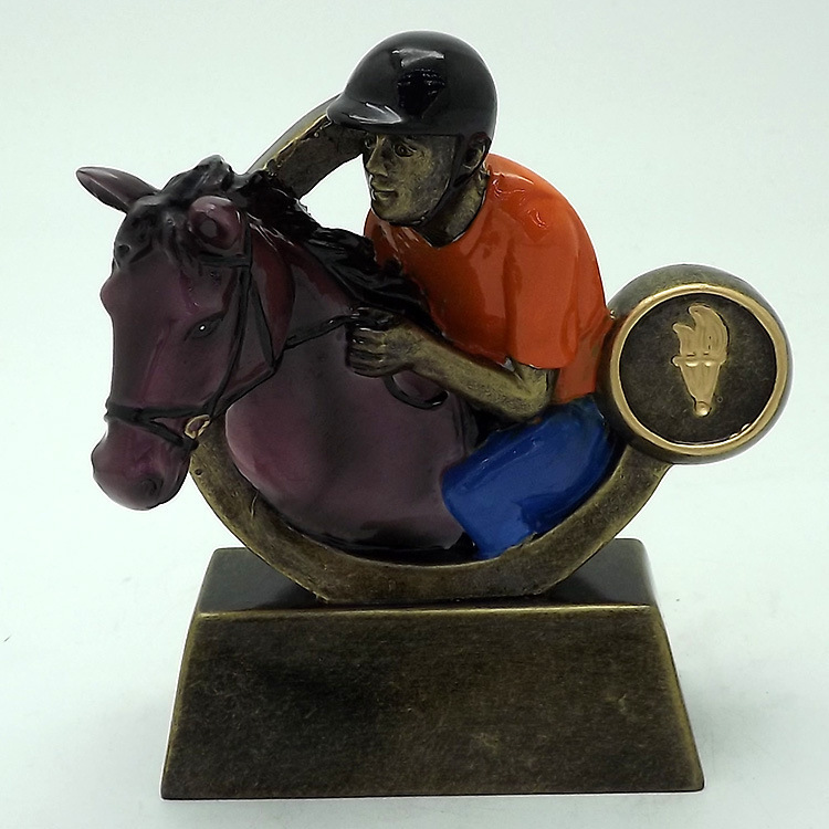 Customized sports trophies, prizes, horse racing commemorative trophies, resin craft gifts, decorative items and ornaments from manufacturers full figure