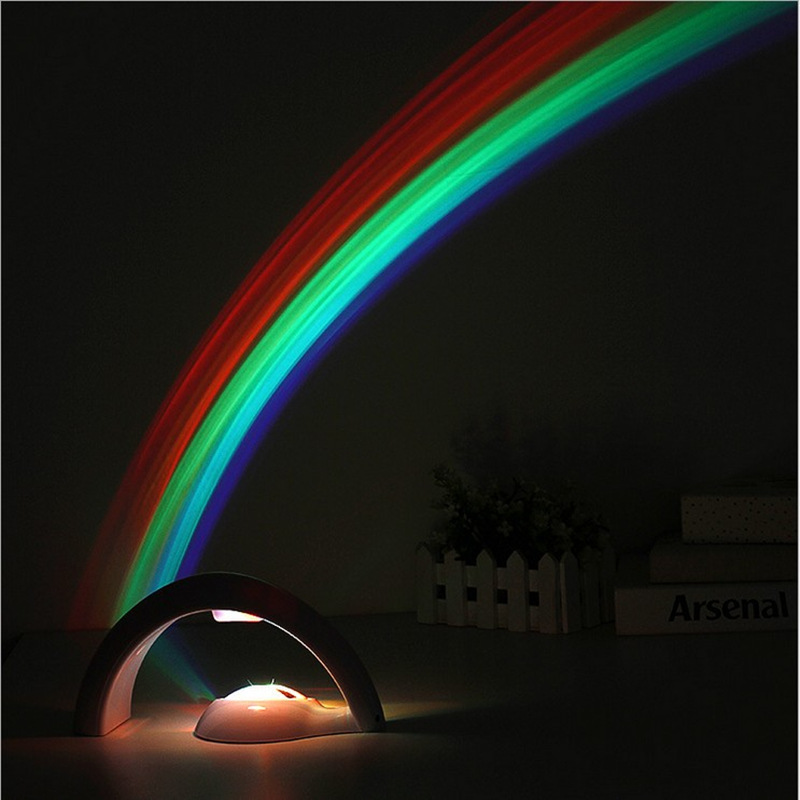 Creative rainbow projection lamp bedroom photo colorful projection lamp Romantic starry sky changing light