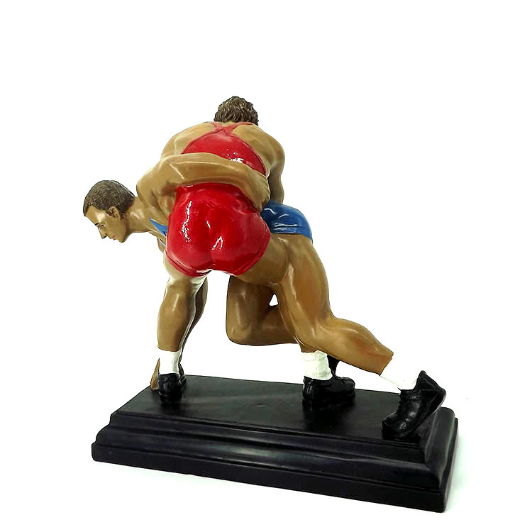 Factory direct sales of new wrestling competition commemorative gift ornaments, football sports award trophies, resin handicrafts Specification drawing