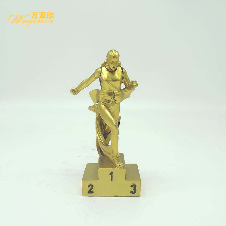 Factory direct sales of resin running race women's trophies, sports prizes, commemorative craft gifts and ornaments full figure