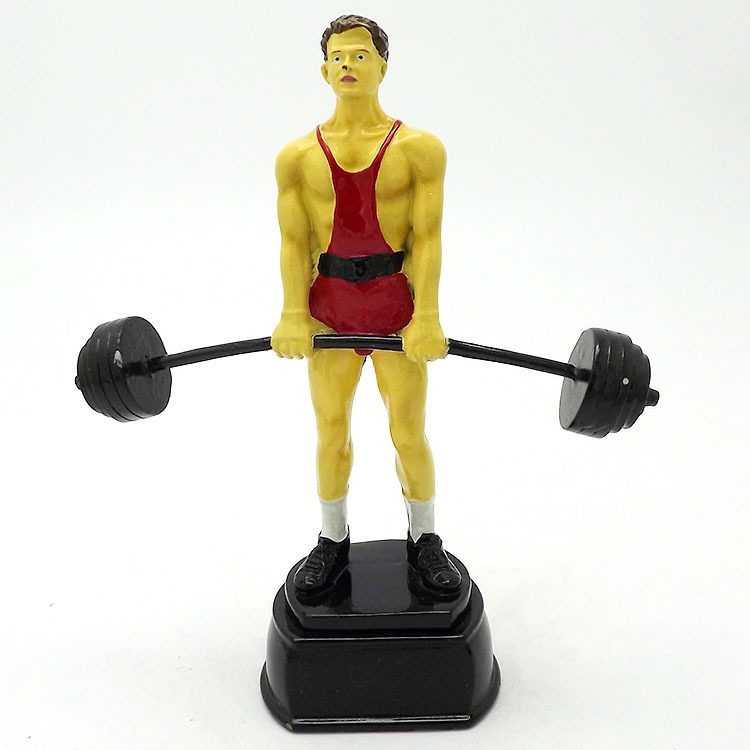 Factory direct sales of weightlifting handicrafts, souvenirs, resin trophies, sports event award prizes, and decorative items HX2457 full figure