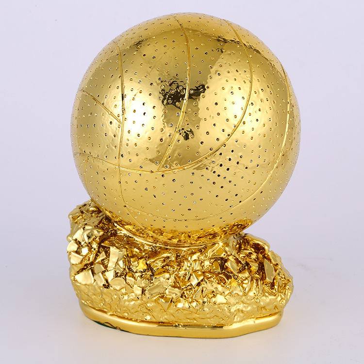 Volleyball cup gold-plated resin crafts customized electroplating resin sports cup event supplies decorations