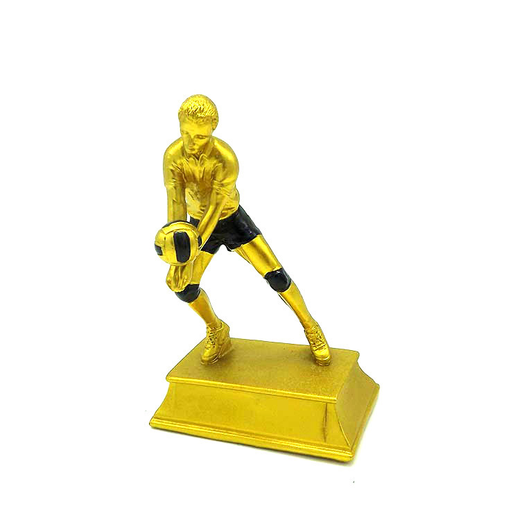 Sports award prizes, resin volleyball player craft gifts, commemorative ornaments, volleyball trophies details Picture