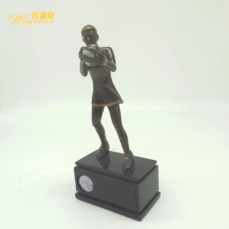 All kinds of resin trophies, sports award trophies, resin volleyball craft gifts, commemorative ornaments Specification drawing