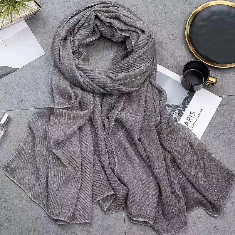 Creased Scarf With Silver Thread Specification drawing