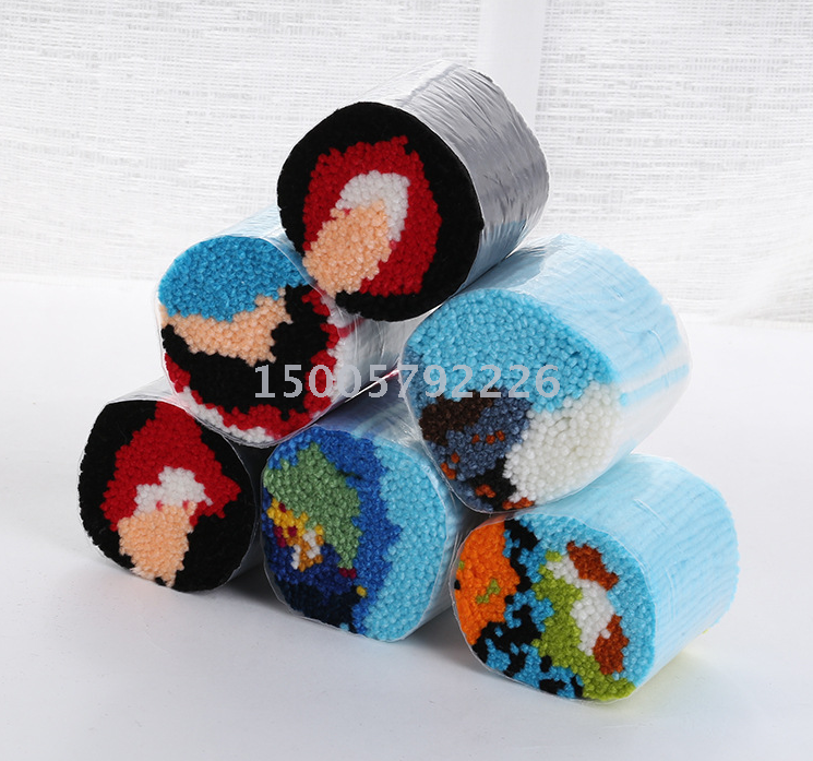 Factory wholesale carpet embroidery wool, segmented embroidery wool, three-dimensional embroidery wool sets, custom-made cylindrical wool