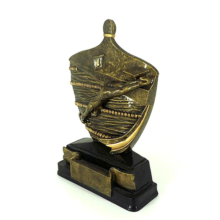 Factory direct sales of resin swimming competition trophies, sports prizes, commemorative craft gifts, decorative ornaments Specification drawing