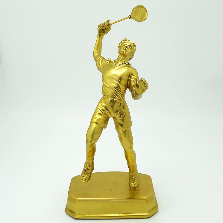 Custom-made badminton commemorative trophies, resin handicrafts, sports award trophies, factory direct sales HX1409 full figure