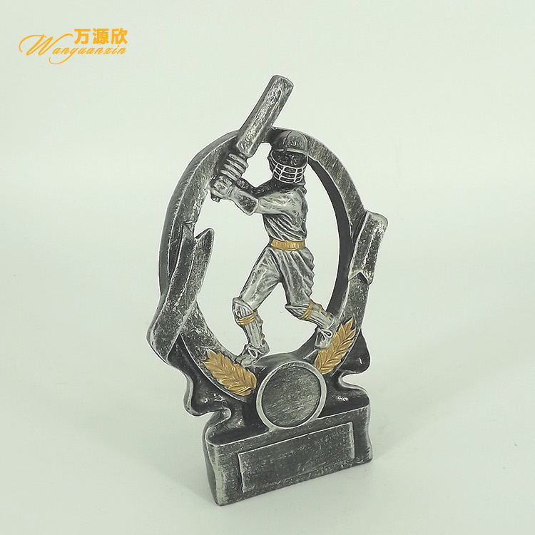 Resin craft gift ornaments, resin cricket, figure commemorative trophies, sports commemorative prizes Specification drawing