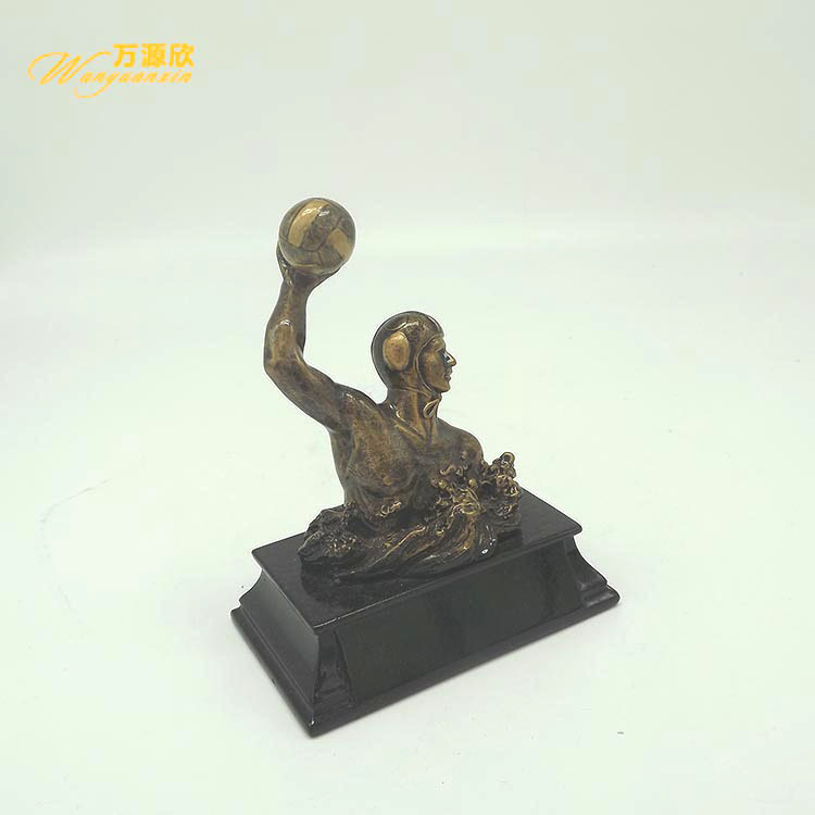 All kinds of high-end resin trophies, sports award trophies, resin volleyball figures, craft gifts and ornaments details Picture