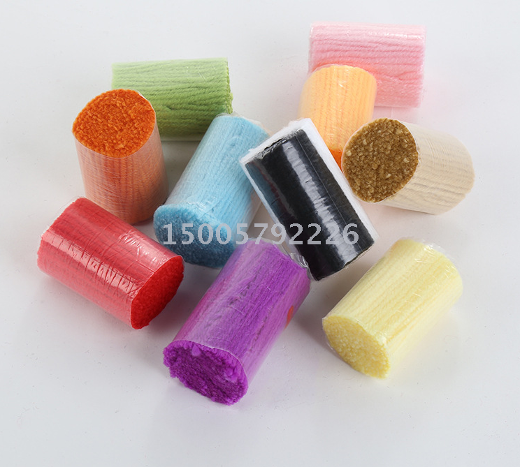 Factory wholesale handmade wool, DIY woven wool, embroidered segments, carpet, embroidered wool balls, pendants, all cut and ready Specification image