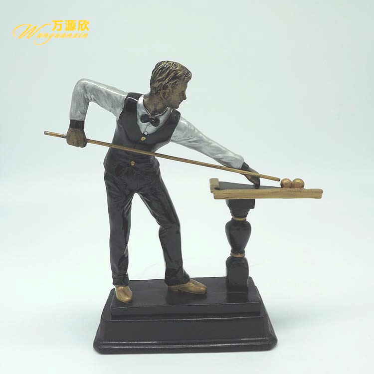 Resin billiards commemorative trophies, decorative ornaments, craft gifts, sports award prizes Specification drawing