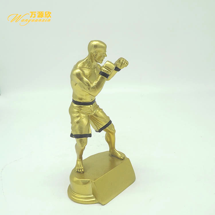 Factory direct sales of resin trophies, sports award trophies, boxing figure craft commemorative gifts and ornaments Specification drawing