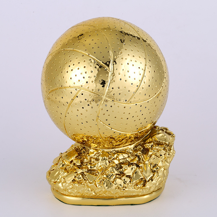 Customized metal trophies, volleyball trophies, gold-plated resin trophies, electroplated resin sports trophies, event supplies and ornaments full figure