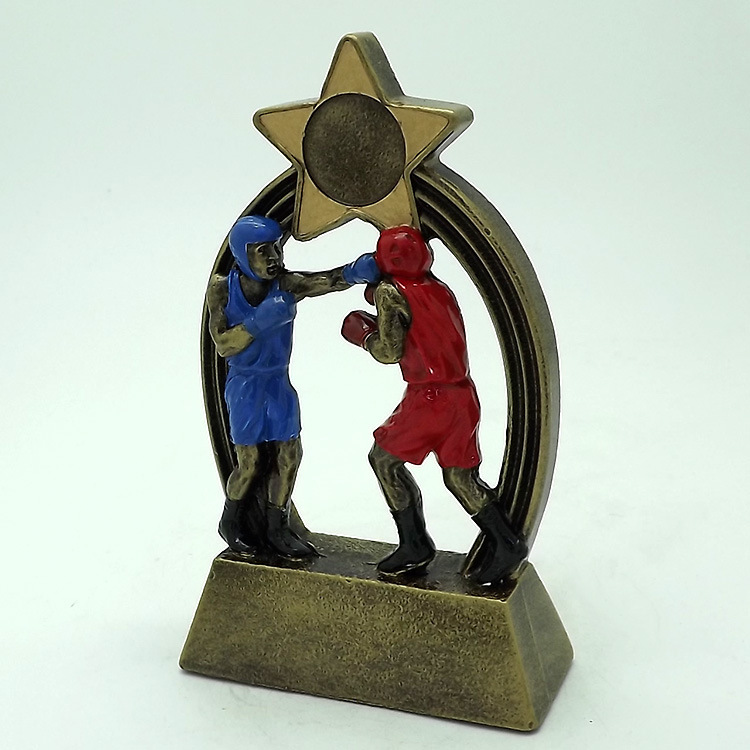 Customized trophies, boxing trophies, souvenirs, craft gifts, ornaments, sports award prizes, resin trophies, factory direct sales Specification drawing