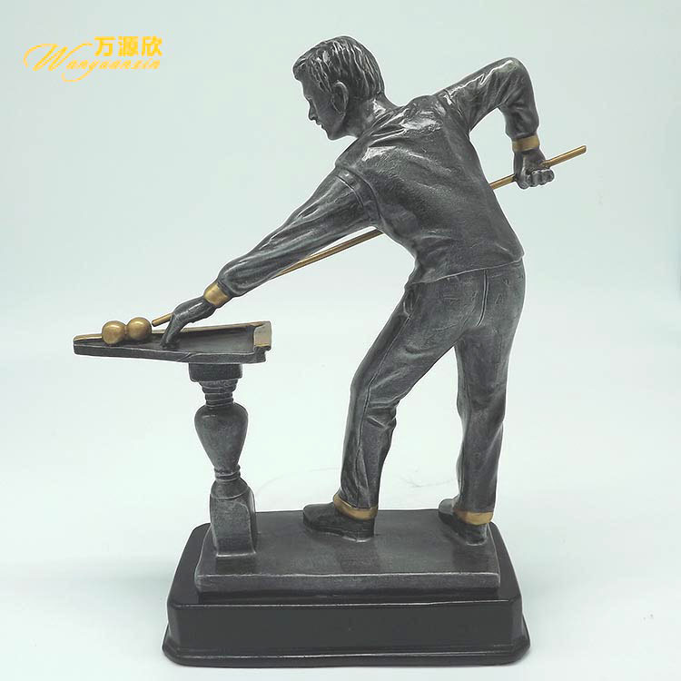 Resin billiards commemorative trophies, decorative ornaments, craft gifts, sports award prizes details Picture