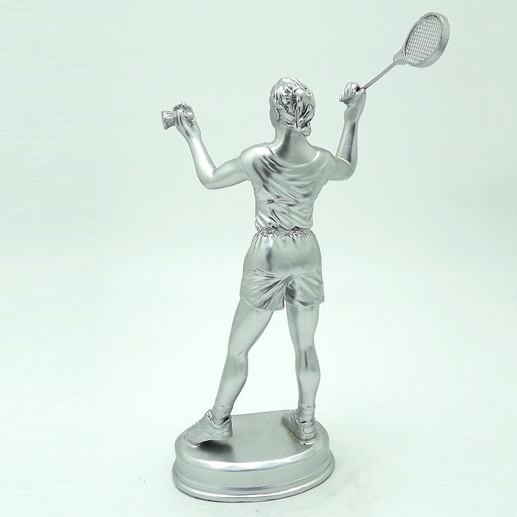 Custom-made badminton commemorative trophies, resin handicrafts, sports award trophies, factory direct sales HX1410 Specification drawing