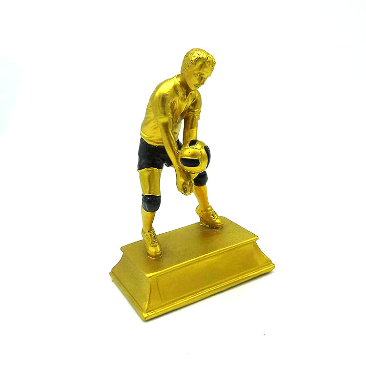 Sports award prizes, resin volleyball player craft gifts, commemorative ornaments, volleyball trophies Specification drawing
