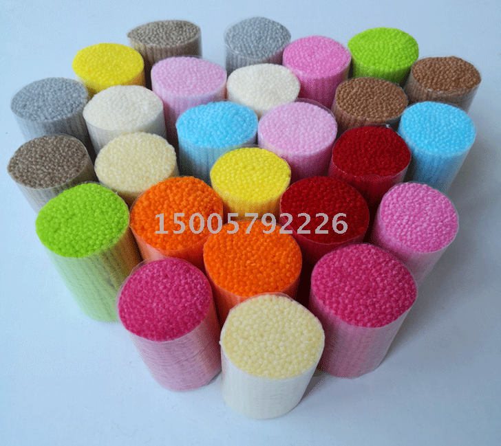 Factory wholesale carpet embroidery wool, segmented embroidery wool, three-dimensional embroidery wool sets, custom-made cylindrical wool Application Scenario