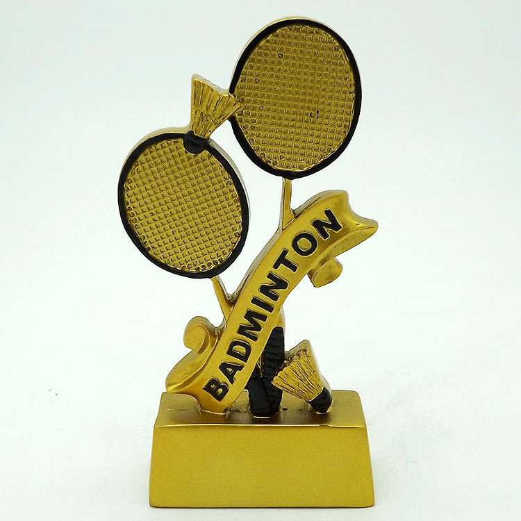 Custom-made badminton commemorative trophies, resin handicrafts, sports award trophies, factory direct sales HX4814 full figure