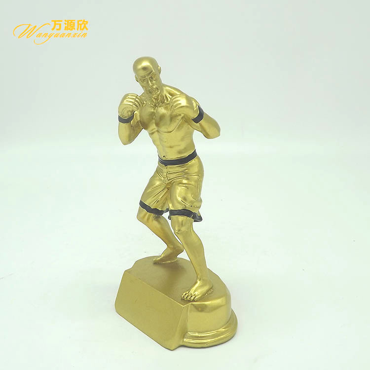 Factory direct sales of resin trophies, sports award trophies, boxing figure craft commemorative gifts and ornaments details Picture