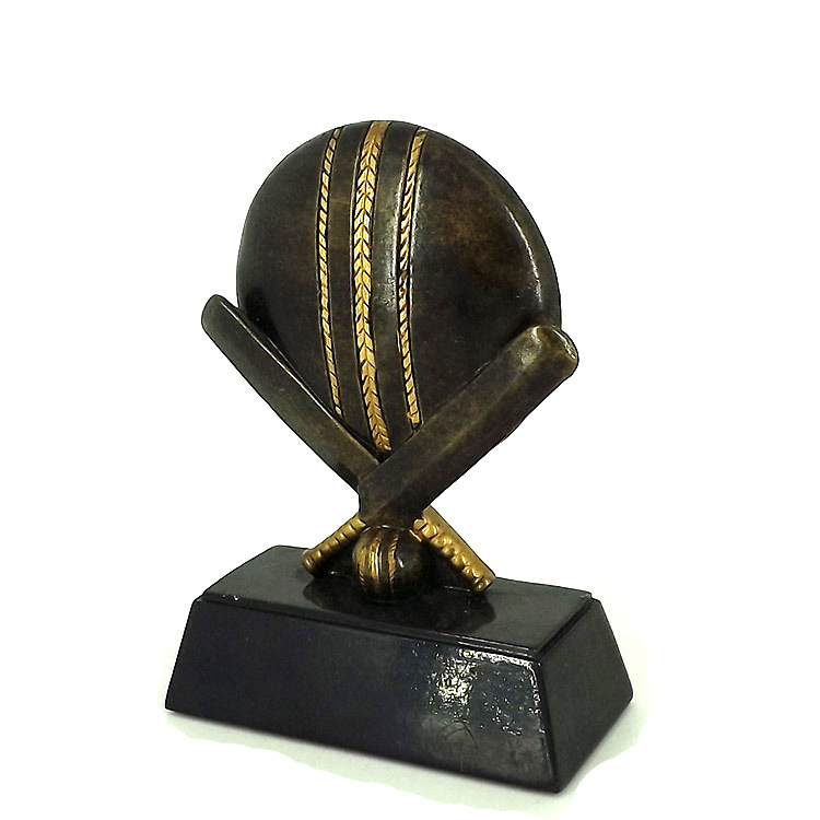 Resin craft gift ornaments, resin cricket commemorative trophies, sports series commemorative prizes Specification drawing