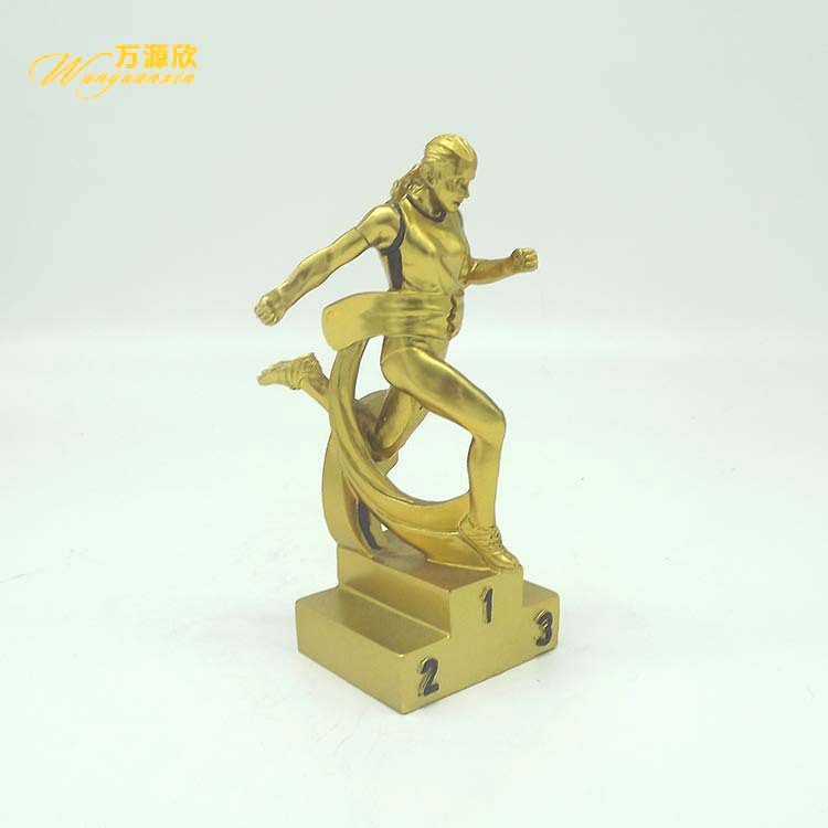 Factory direct sales of resin running race women's trophies, sports prizes, commemorative craft gifts and ornaments Specification drawing
